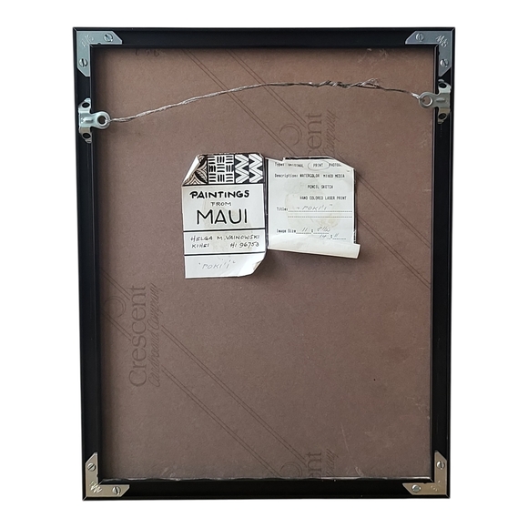 Helga M Vainowski Framed Print. POKI I. Paintung From MAUUI collection. 17 X 14" - Picture 4 of 14